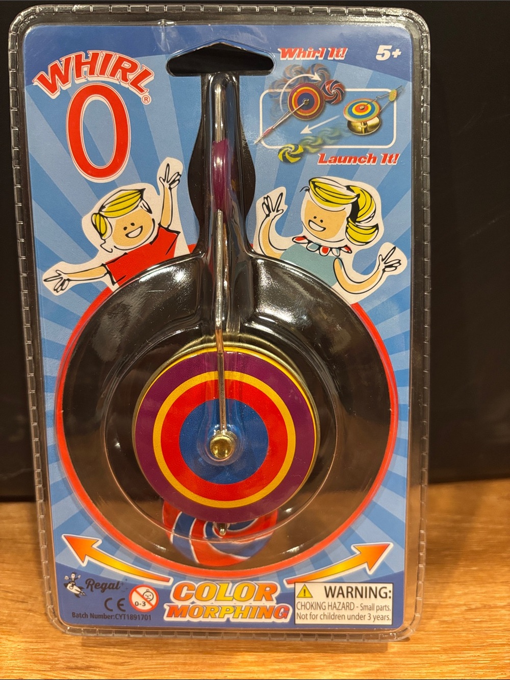 Whirl O Toy Magnetic Color Morping Spin Top Launcher Toy NEW